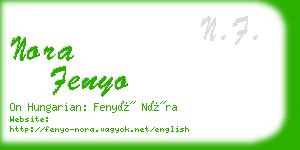 nora fenyo business card